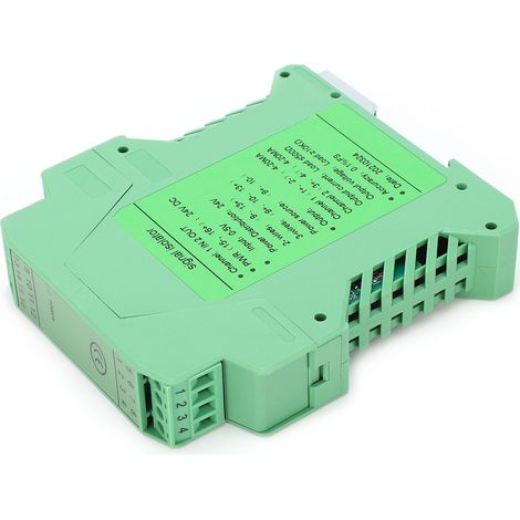 Isolateur de signal CC, transmetteur de courant, protection de circuit, 1 entrée, 2 sorties, 0-5 V à 4-20 mA (1/5)
