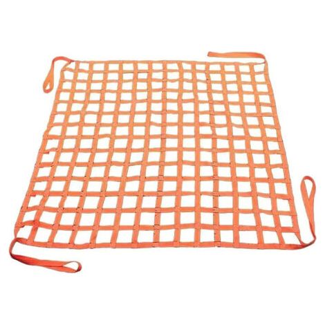 Filet de levage en nylon 1,5x1,5m – Charge maximale 1T – Anti-déchirure – Élingues allongées pour sécurité (1/5)