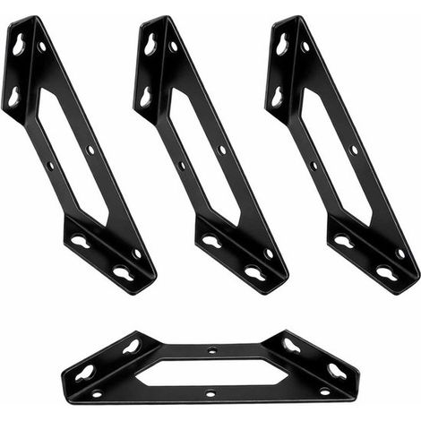 Eckverbinder – Feste Edelstahlplatte – Dreieckiger Stützrahmen – 4er-Pack – Ausführung B (1/5)