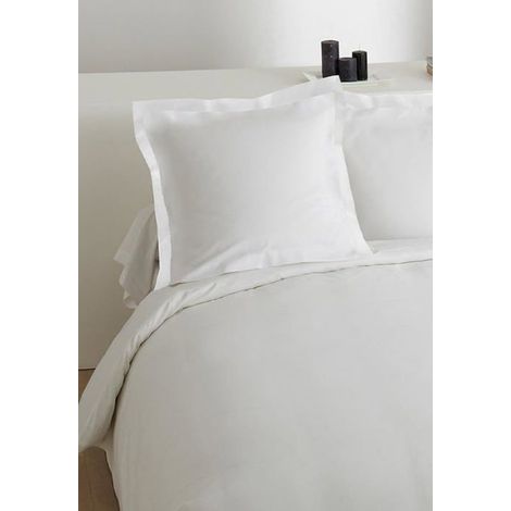 Taie d'oreiller - COTE DECO - Blanc - 65x65 cm - Coton - Hypoallergénique