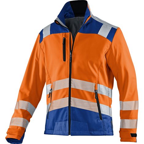 Kübler Jacke REFLECTIQ Softshell PSA 2 warnorange/kbl.blau Gr. S (1/2)