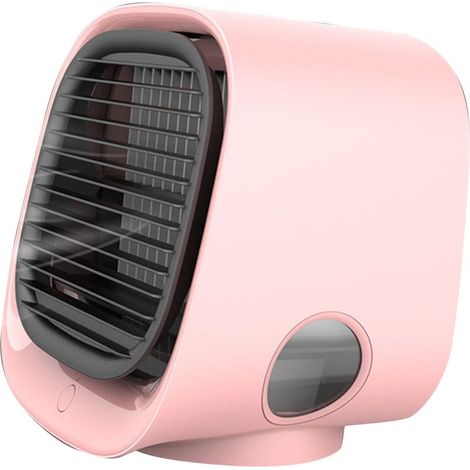 Ventilateur brumisateur portable mini rechargeable USB pour bureau, avec brumisateur d'eau rafraîchissant pour la maison et le bureau (rose) (1/5)