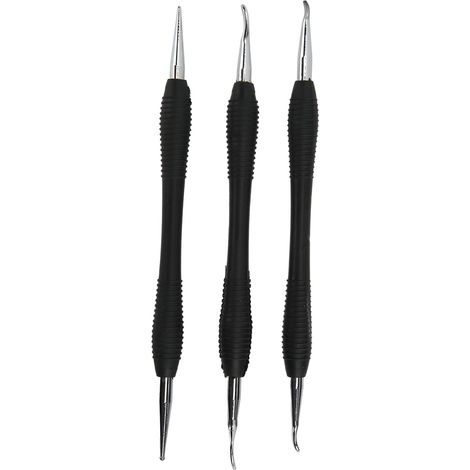 3 pièces outils de modélisation d'artisanat en cuir différentes tailles formes solide en acier inoxydable bricolage presse à cuir outil de frottement pour la maison (1/5)