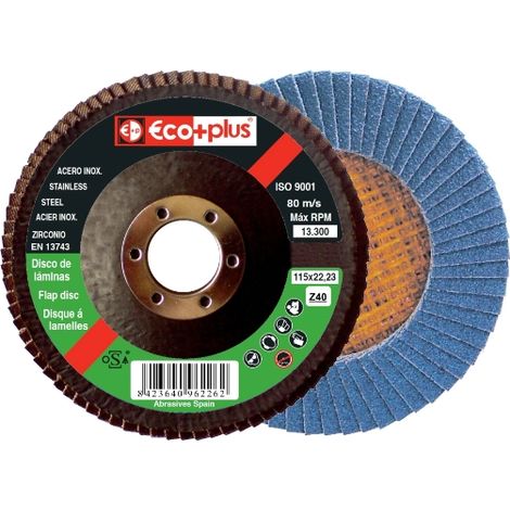 Disco ECO+PLUS Ø 115 EZ-40 DISCO LAMINAS ECO+PLUS Ø 115 EZ-40 SOPORTE FIBRA