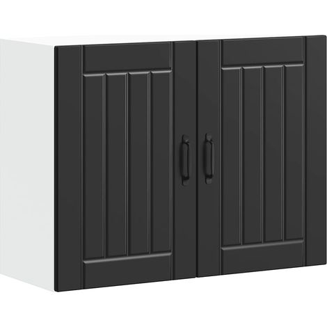 Küchen-Hängeschrank Lucca Schwarz Holzwerkstoff