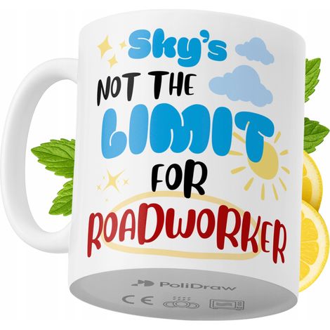Mug humoristique pour ouvrier routier, avec un texte amusant et un design graphique original. Idéal pour les anniversaires, les fêtes et les occasions spéciales. Mug premium pour la maison, le bureau  (1/5)