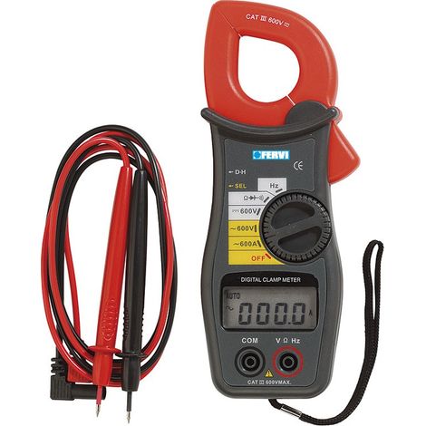 Pinza amperometrica digitale tester multimetro tensione Fervi p080