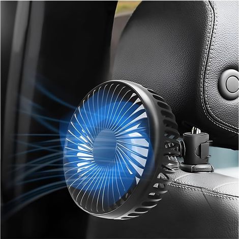 Ventilateur de Refroidissement 3 Niveaux De Vitesse Avec Réglable à 360°, Portable Silencieux Pour Voiture SUV (Dossier de Chaise) (1/5)