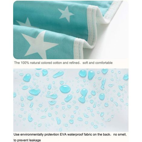 2-teiliges wasserdichtes Babywindelset, weiche, auslaufsichere Matratze, Kinderbettschutz, waschbare Kinderbettauflage (1/5)