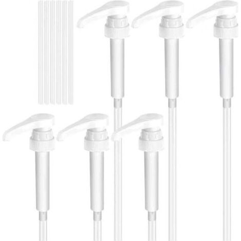 Lot de 6 Distributeurs de Savon Pompe de Rechange, Idéal pour Shampoing, Gel Douche et Savon Liquide, Flexible Long (1/5)