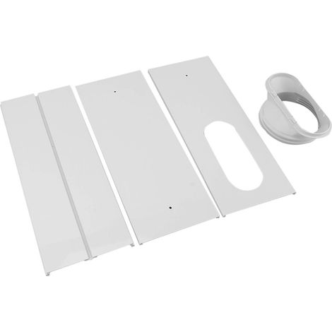 Kit d'évacuation fenêtre clim en PVC pose aisée hermétique compatible ajustable accessoire fenêtre climatiseur 3 panneaux pour fenêtre 110 cm (1/5)