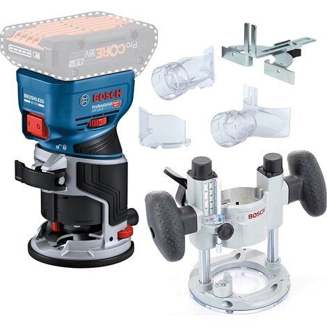 Bosch GKF 18V-8 18v Brushless Cordless Palm Router Trimmer Bare + Plunge Base (1/5)