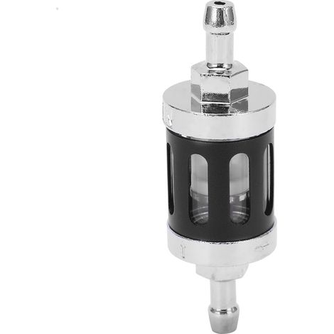 Filtre à carburant aluminium couvercle verre remplacement voiture ATV SUV moto pit bike noir (1/5)