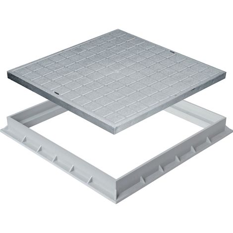 First Plast – Plot pour terrasse polypropylène 284 x 284 mm – Cadre 300 x 300 mm – Couleur gris – Garantie 10 ans (1/3)