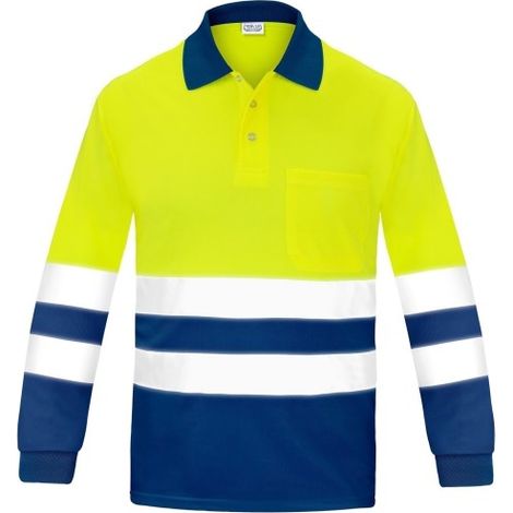 Polo Trabajo M Al.Vis. Polie M/Larga Af-Am Coolmax L3000 Ves