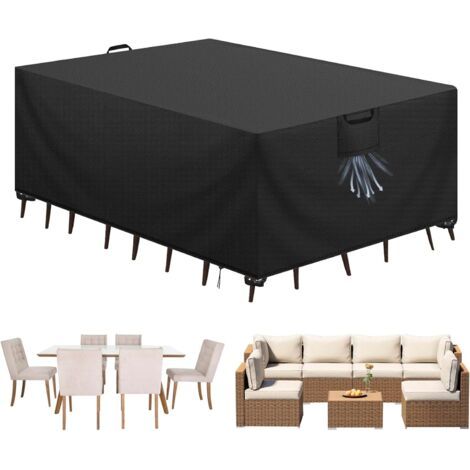 Teloni protettivi per mobili da giardino (180 x 120 x 74 cm), impermeabili, in tessuto Oxford 420D, per tavoli da giardino, con protezione UV.