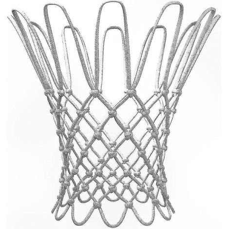 Panier de basket-ball blanc robuste, adapté à une utilisation intérieure et extérieure. (1/3)