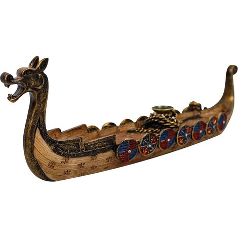 Bateau dragon en résine, style rétro, soldat européen avec bouclier, décoration pour maison et bureau, souvenir cadeau (1/5)