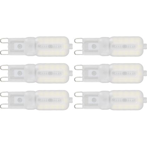 Lot 6 ampoules G9 5W 22LED – dimmables – protection yeux – économie d’énergie – plafonnier / lampe bureau – modèle 1