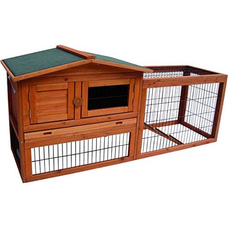 K&F Cage per conigli Sunshine Black 155 x 70 x 53 cm (1/2)