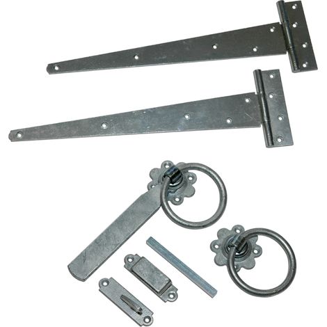18 Inch Carlton Single Gate Fittings, T - Hinge, Latch - Galvanised