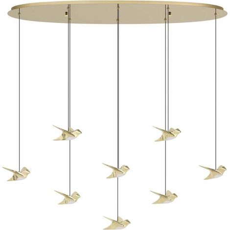 [GEBRAUCHT] B-Ware Eglo Stars Of Light Pendelleuchte Hängelampe Led Paratebueno Messing Vogeldes396 (1/2)
