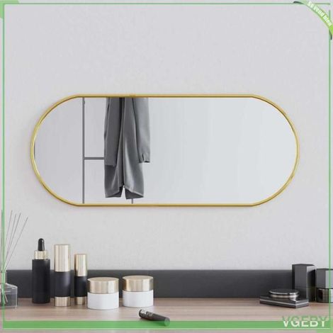 348197 Miroir mural Doré 60x25 cm Ovale (1/5)