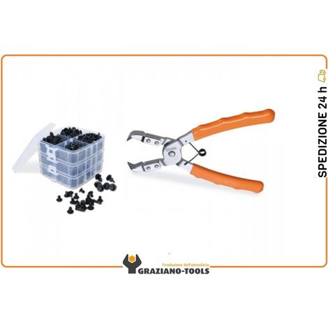 Kit Pinze Per Pioli Con Assortimento Clips In Plastica. - Beta 1478/K3 (1/5)