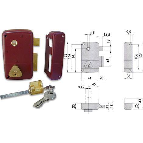 Cisa 50210-45-1 Serratura Applicare Cil Stac Dx