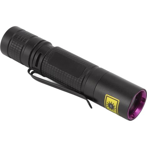 Lampe torche UV portable mini stylo lumière noire ultraviolette pour détecter l'urine d'animaux ou l'argent (agent fluorescent 365 nm)
