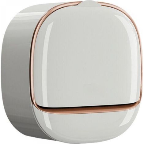 Portasapone da parete per il bagno, portasapone bianco per doccia con coperchio incernierato, portasapone impermeabile, portasapone autosvuotante (1/5)