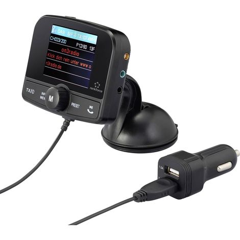 Renkforce RF-CRDAB-100 Récepteur DAB+ Support à ventouse, Diffusion de musique Bluetooth