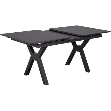 deVries ""HAMMOND"" Auszugstisch dunkelgrau Gartentisch Esstisch 160/210x90x76 cm