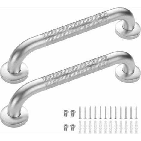 Barre D Appui - Acier Inoxydable 304 - 30 Cm - Pour Salle De Bain Baignoire Toilette - Lot De 2 (1/5)