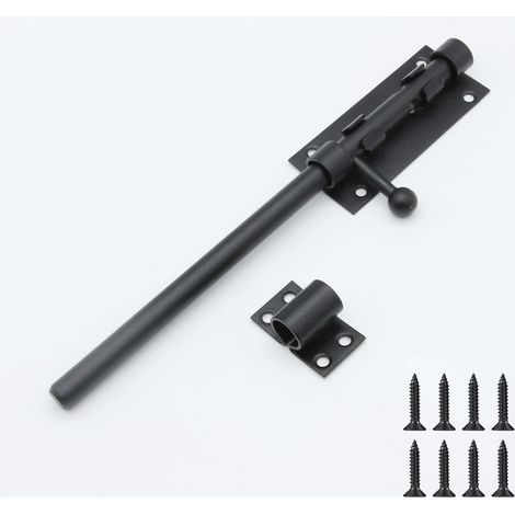 245 mm Verrou de Porte Coulissant Robuste de avec Trou de Cadenas, Serrure de Boulon de Porte Coulissante en Acier Inoxydable, Verrou de Porte avec Vis pour Portail, Jardin, Cabanon (1/5)