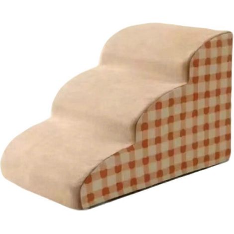 Escalier/rampe de sécurité 3 marches en mousse haute densité pour chien, antidérapant et sécurisé, idéal pour les chiens souffrant de douleurs articulaires. Convient également aux canapés-lits. (1/5)