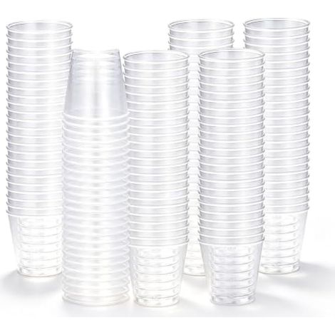 200 Pièces Verres à Shot Plastique 5cl/50ml, Shooter Transparent en PS Réutilisable, Verres à Liqueur Verrines pour Dégustations Fêtes Événements Mariages (1/5)