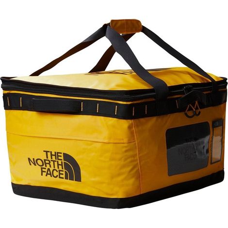 The North Face Base Camp Gear Box M Summit Gold/TNF Black 65L Contenedor de almacenamiento técnico Unidad de armazón metálico (1/4)