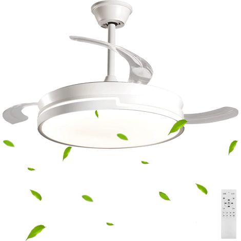 Aigostar Ventilatore Soffitto LED 36W CCT Dimmerabile 6 Velocità Telecomando