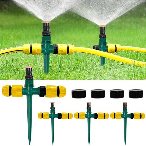 4 Pcs Garden Sprinkler, 360 Degree Rotating Automatic Sprinkler for Garden Watering Lawn Adjustable Sprayer for Lawns, Garden, Yard, Plants, Flowers, Vegetables (1/5)