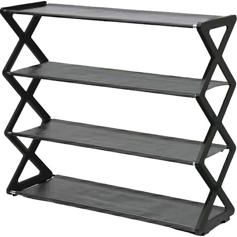 Rack À Chaussures - 4 Niveaux - Cadre Robuste En Plastique - Pour Entrée Placard Chambre - 1 Pièce (1/5)