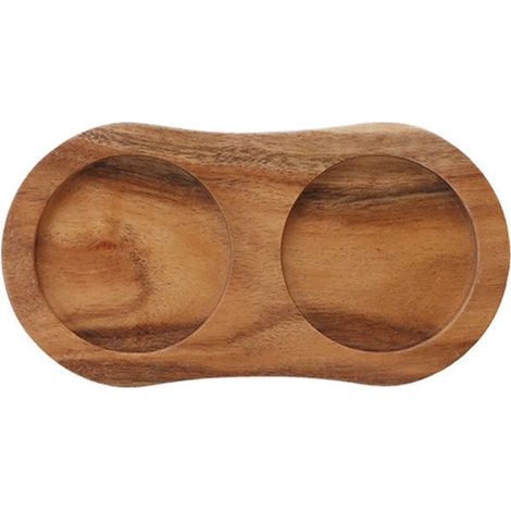 Tablett aus Akazienholz für Salz- und Pfeffermühlen – Luxuriöser Untersetzer 15 x 7,8 cm – Elegant, langlebig und multifunktional (1/5)
