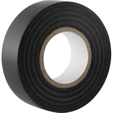 Ruban adhésif isolant électrique noir - 18mm x 18 m - résistant, autocollant - protèger, regrouper, réparer des câbles - 4 rouleaux (1/4)