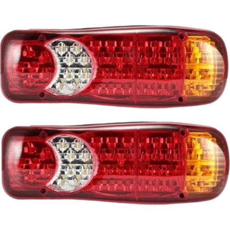 Luces traseras LED, diseño impermeable, compatibilidad versátil, 12V-2PCS (1/2)
