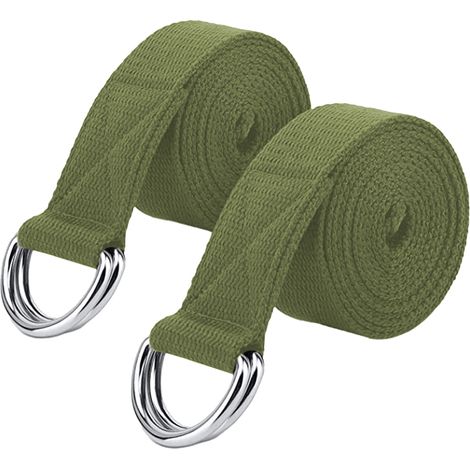 Sangle D Étirement En Coton Avec Boucle - Pour Yoga Et Fitness - Usage Domestique Ou Gymnase - Lot De 1 (1/5)