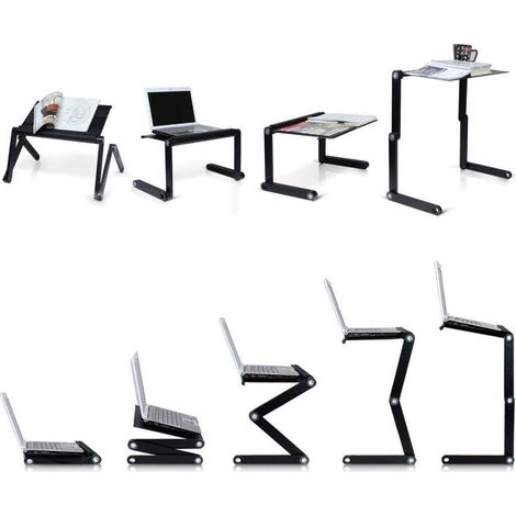 Haloyo® Notebook Stand Kompatibel für Laptop,Laptop Erhoehung Fuer Schreibtisch,Schwarz (1/5)