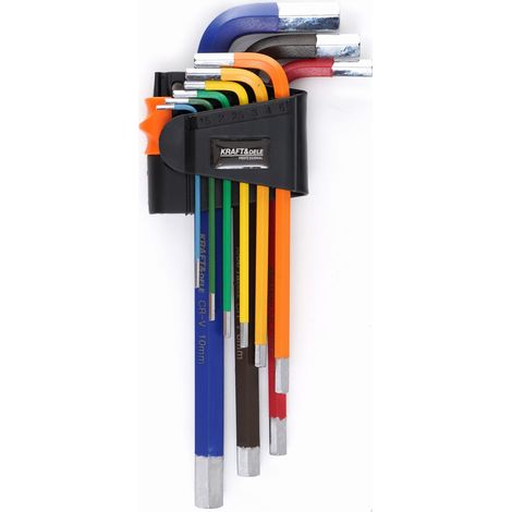 Juego de 9 llaves hexagonales de colores. KD11931 (1/5)