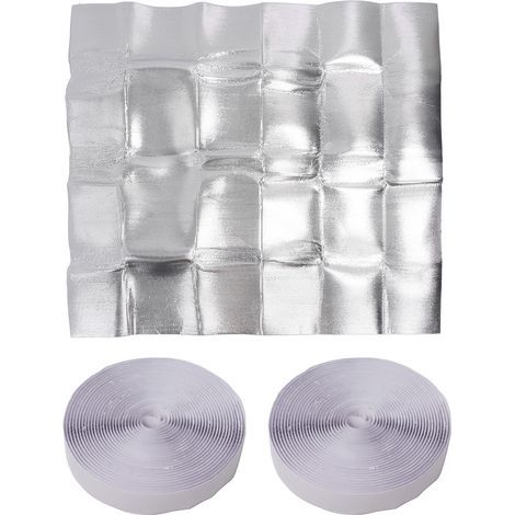 Couvercle d'étanchéité pour ventilateur de grenier, film isolant efficace en PE et aluminium, protection anti-poussière pour ventilation de grenier, 129 x 129 cm / 50,79 x 50,79 pouces (1/5)