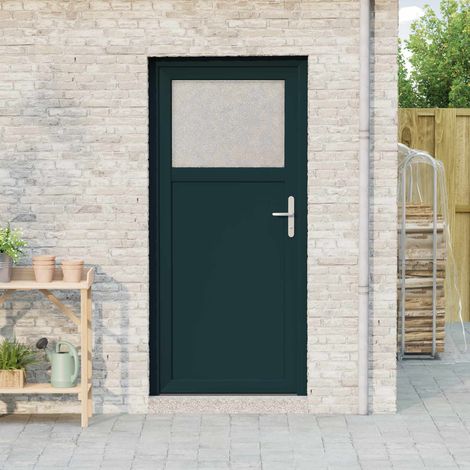 vidaXL Porte d'entrée latérale Anthracite 88 x 198 cm PVC