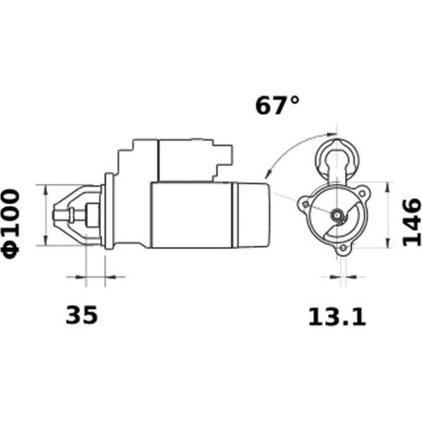 Avviatore Is0436 Belarus Avto 12V 3,0 kW